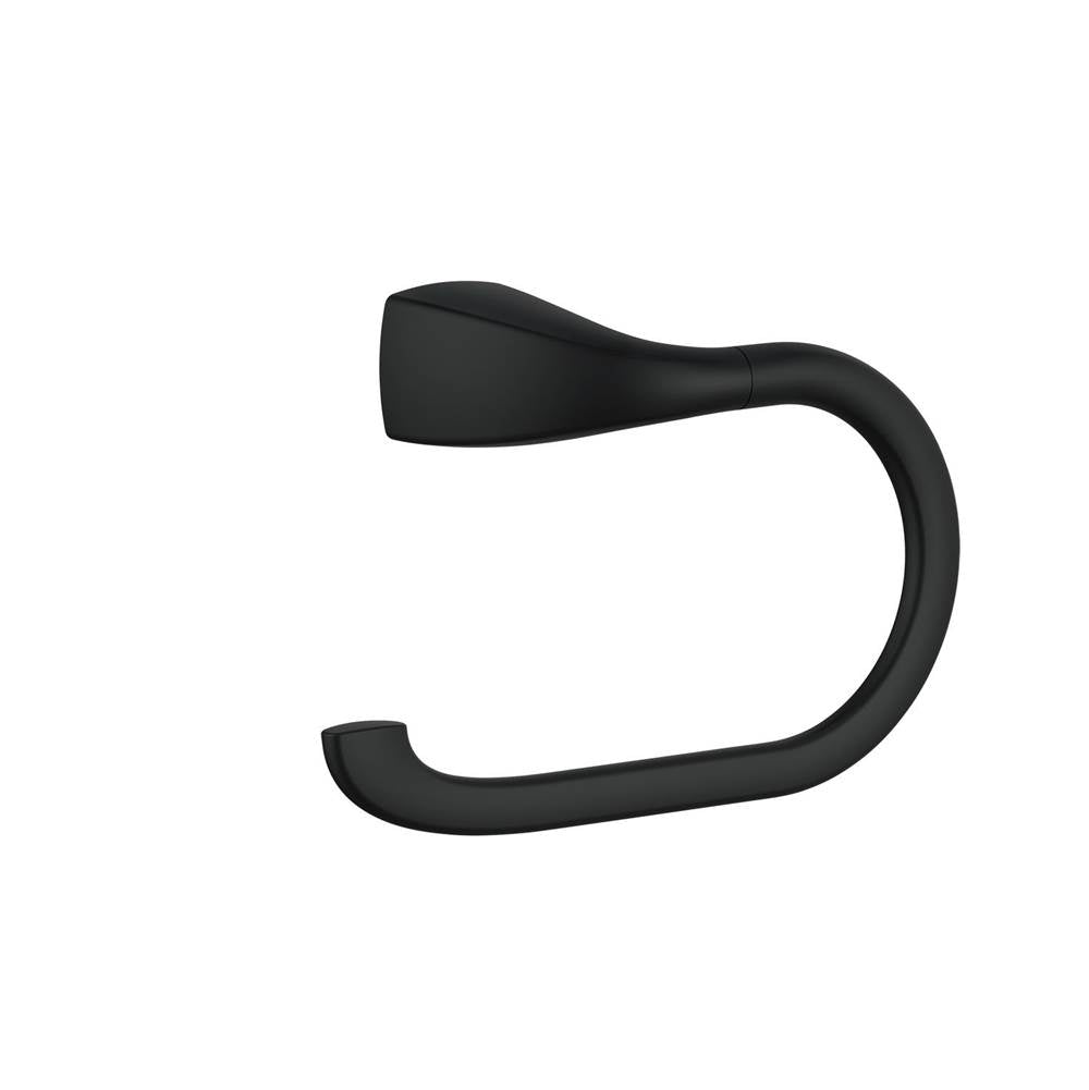 Gerber Plumbing - Gilde Towel Ring Satin Black - Satin Black