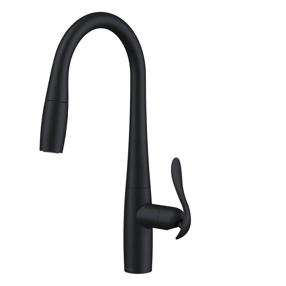 Gerber Plumbing - Selene 1H Pull-Down Kitchen Faucet w/ Snapback 1.75gpm Satin Black - Satin Black