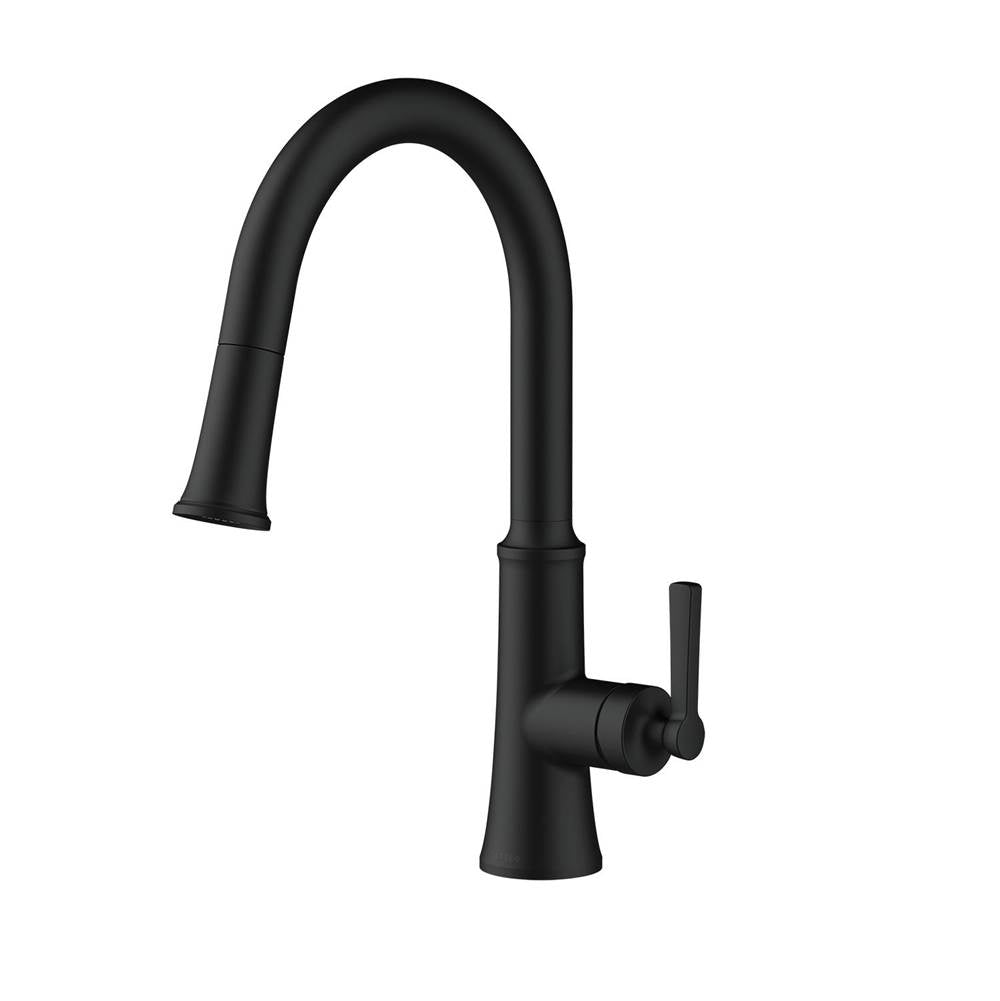 Gerber Plumbing - Northerly 1H Pull-Down Kitchen Faucet w/ Snapback 1.75gpm Satin Black - Satin Black