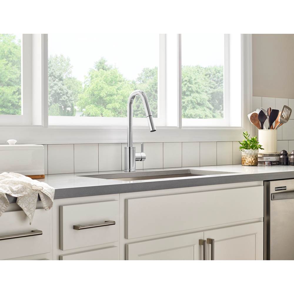Amalfi 1H Pull-Down Kitchen Faucet w/SnapBack Retraction 1.75gpm Chrome