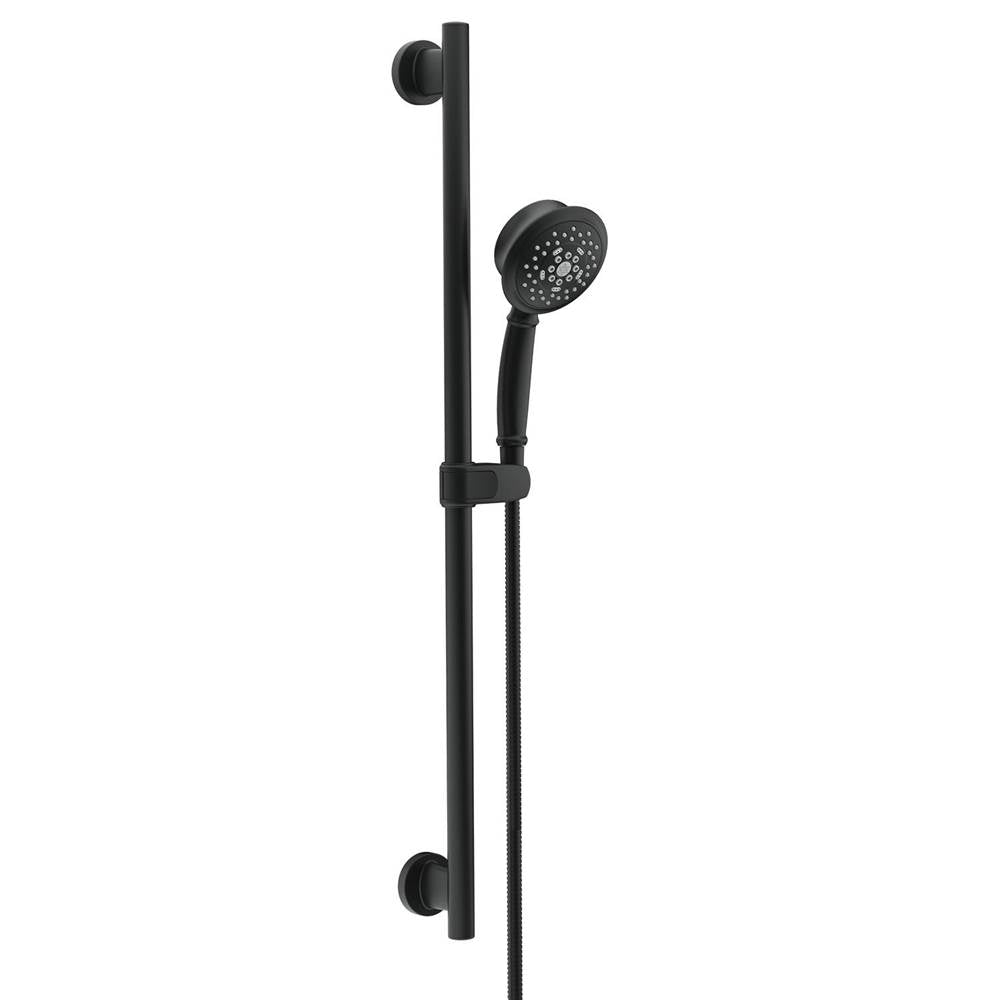 Gerber Plumbing - Versa 30'' Slide Bar Assembly w/ 5 Function Surge Handshower 2.0gpm Satin Black - Satin Black