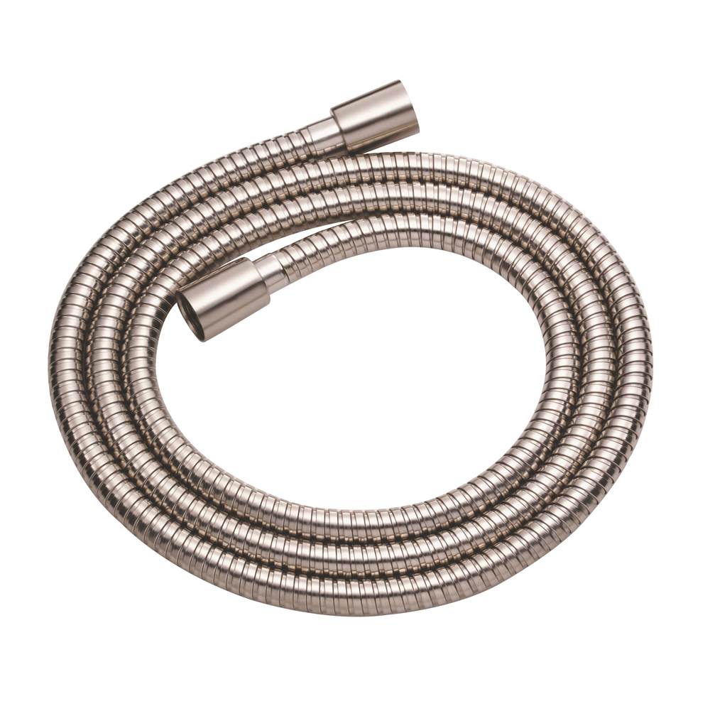 Gerber Plumbing - 72'' All Metal Interlock Shower Hose w/ Brass Conicals Brushed Nickel - Brushed Nickel