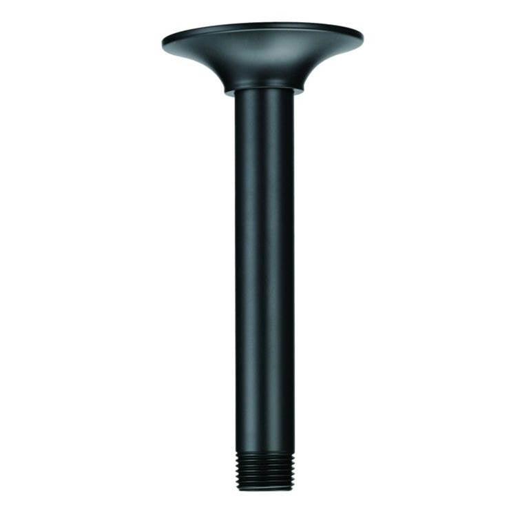Gerber Plumbing - 6'' Ceiling Mount Showerarm w/ Escutcheon Satin Black - Satin Black