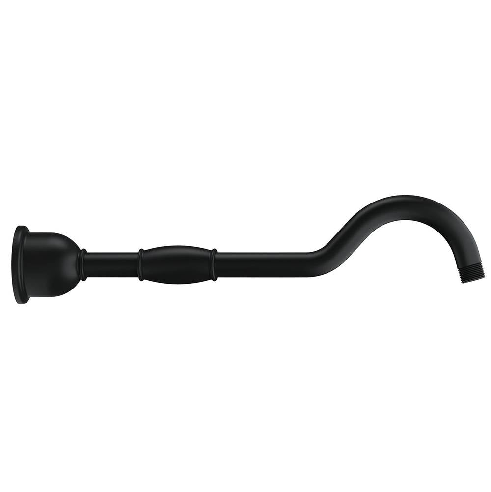Gerber Plumbing - 12'' Showerarm w/ Escutcheon Satin Black - Satin Black