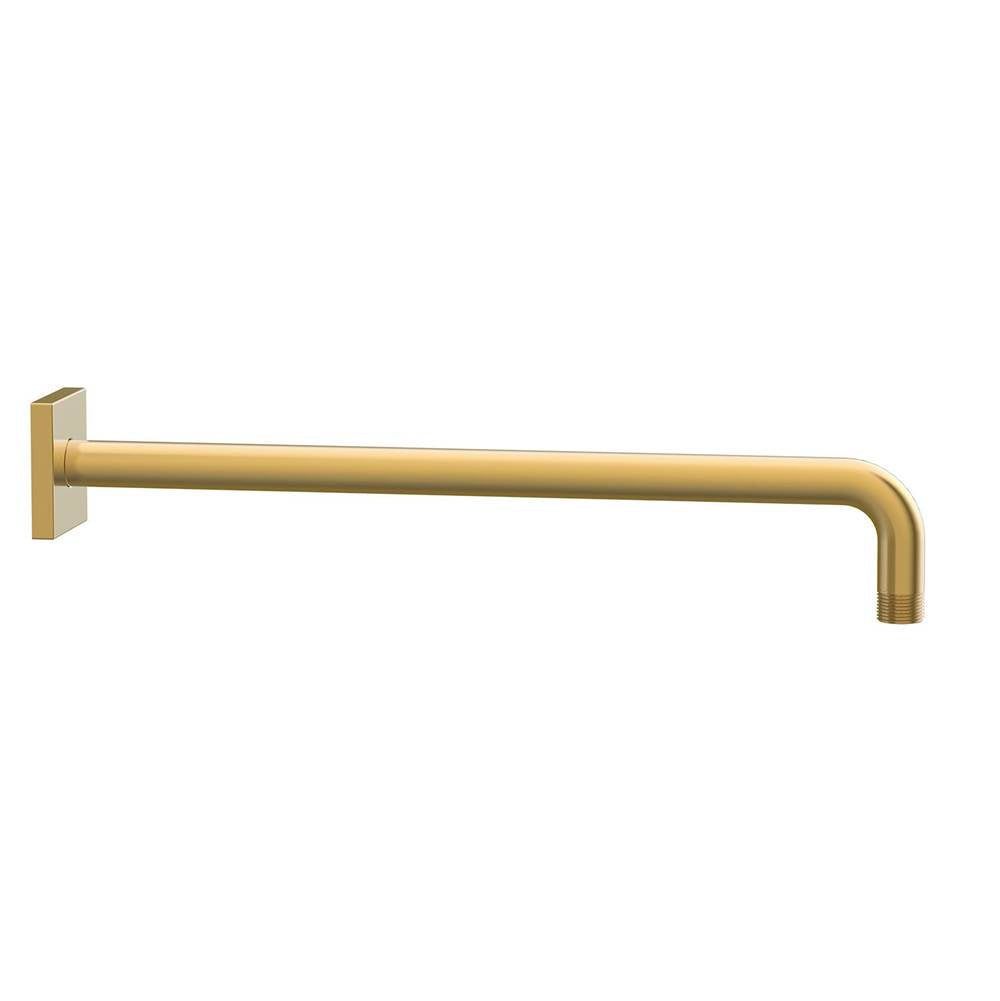 Gerber Plumbing - 15'' Showerarm w/ Square Escutcheon Brushed Bronze - Brushed Bronze