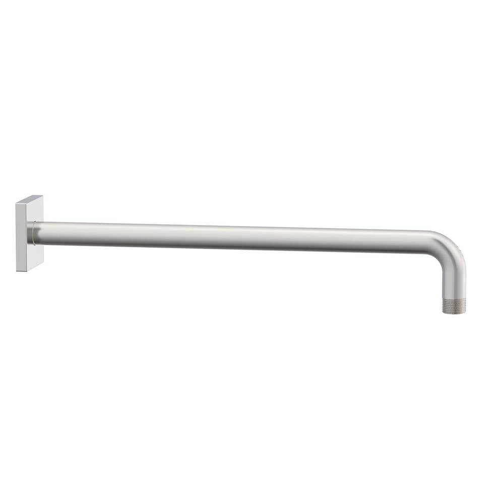 Gerber Plumbing - 15'' Showerarm w/ Square Escutcheon Brushed Nickel - Brushed Nickel