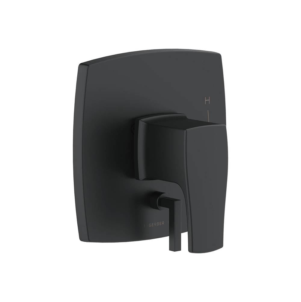 Gerber Plumbing - Tribune 1H Pressure Balance Trim Kit & Treysta Cartridge for Valve Only w/ Diverter on Valve Satin Black - Satin Black