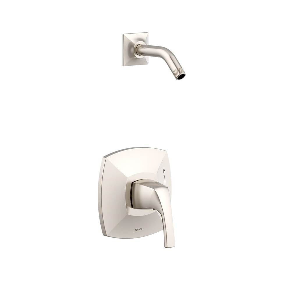 Gerber Plumbing - Vaughn 1H Shower Only Trim Kit & Treysta Cartridge Less Showerhead Brushed Nickel - Brushed Nickel