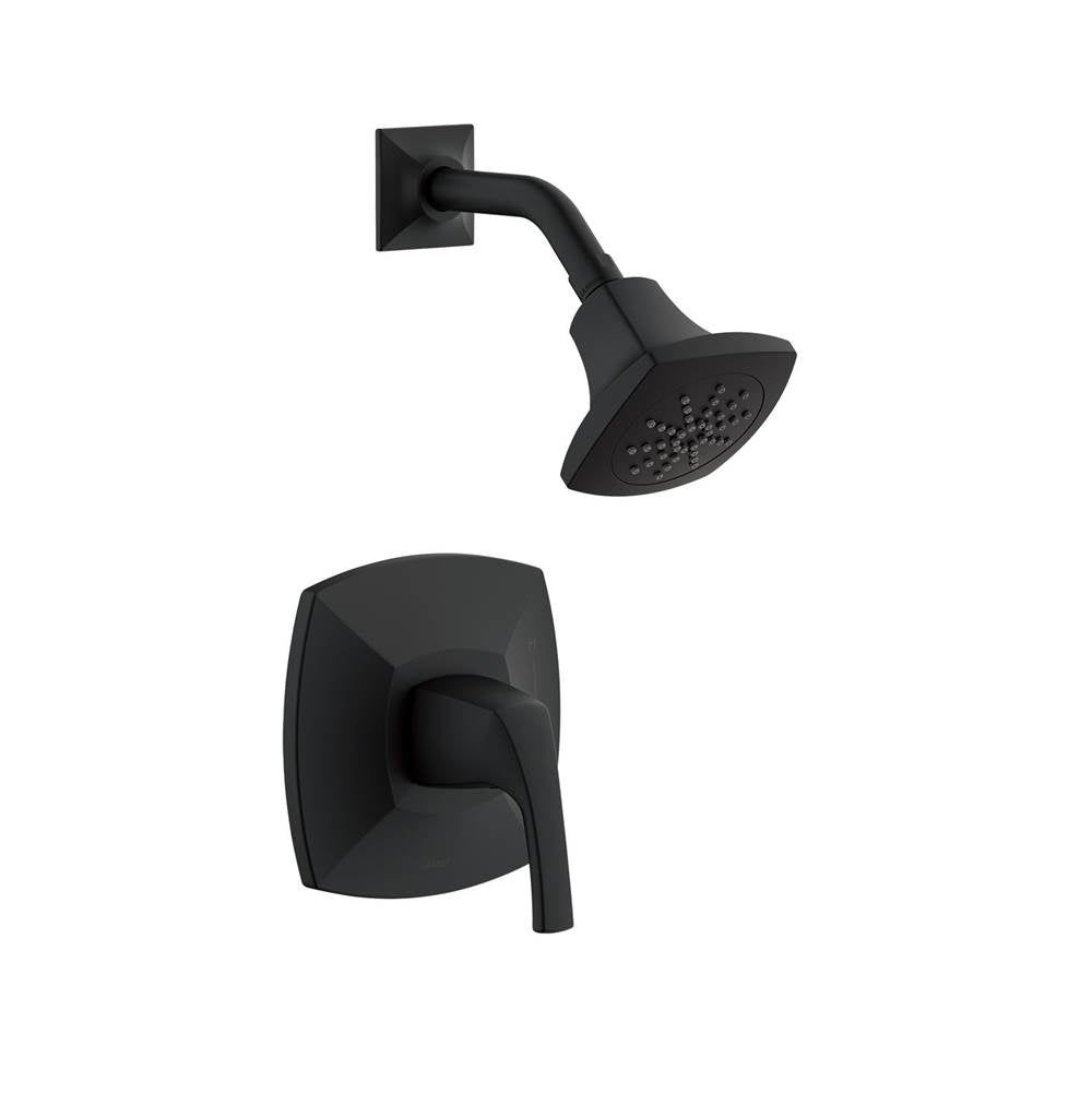 Gerber Plumbing - Vaughn 1H Shower Only Trim Kit & Treysta Cartridge 1.75gpm Satin Black - Satin Black