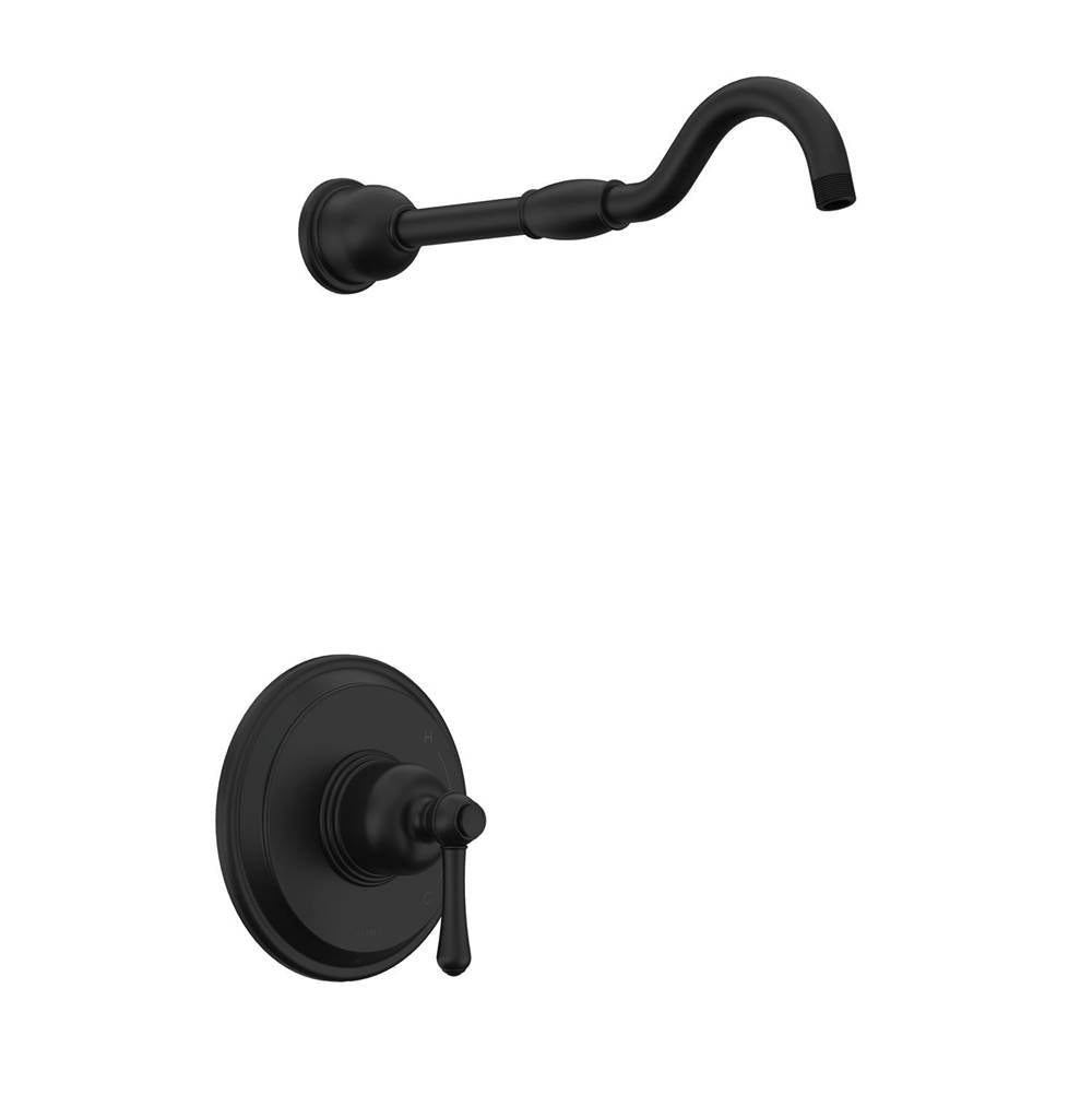 Gerber Plumbing - Opulence 1H Shower Only Trim Kit & Treysta Cartridge Less Showerhead Satin Black - Satin Black
