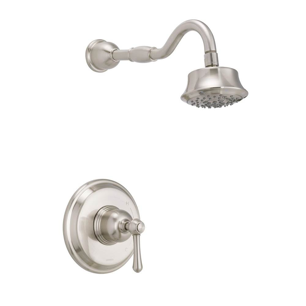 Gerber Plumbing - Opulence 1H Shower Only Trim Kit & Treysta Cartridge w/ 5 Function Showerhead 2.0gpm Brushed Nickel - Brushed Nickel