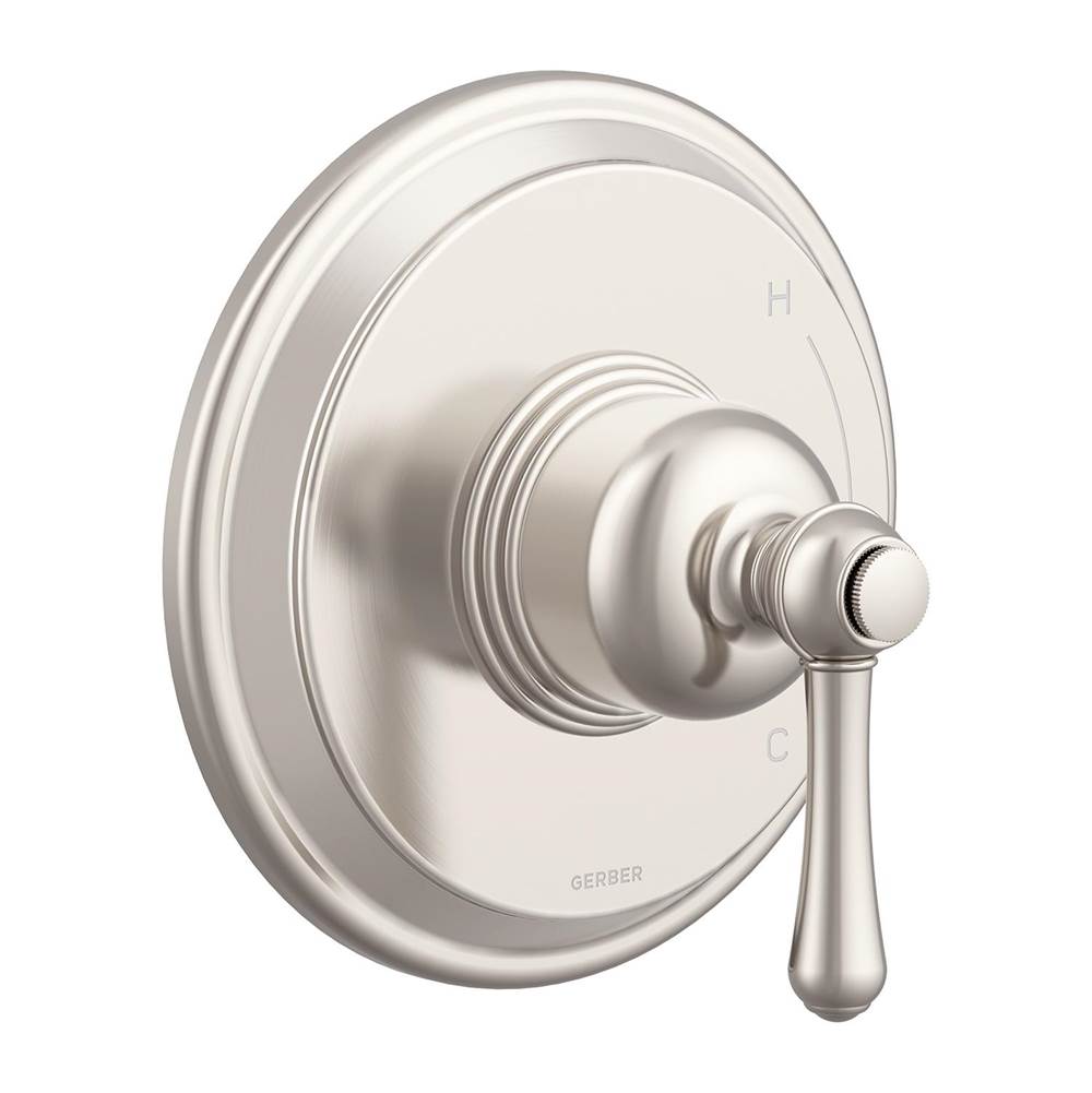 Gerber Plumbing - Opulence 1H Pressure Balance Trim Kit & Treysta Cartridge for Valve Only Brushed Nickel - Brushed Nickel