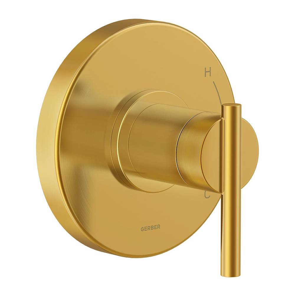 Gerber Plumbing - Parma 1H Pressure Balance Trim Kit & Treysta Cartridge for Valve Only Brushed Bronze - Brushed Bronze