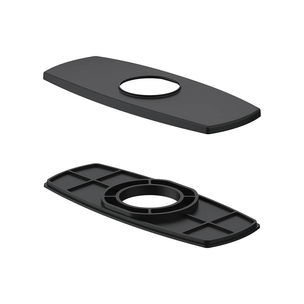 Gerber Plumbing - Soft Square Cover Plate Assembly for 4'' Centerset Lavatory Faucet Satin Black - Satin Black
