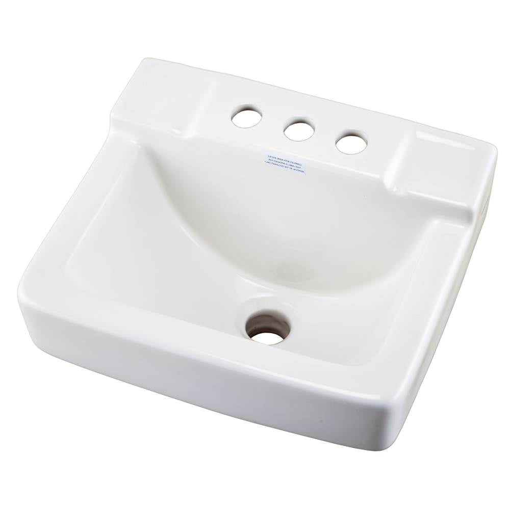 West Point Wall Hung Lav 14x12 4''CC White