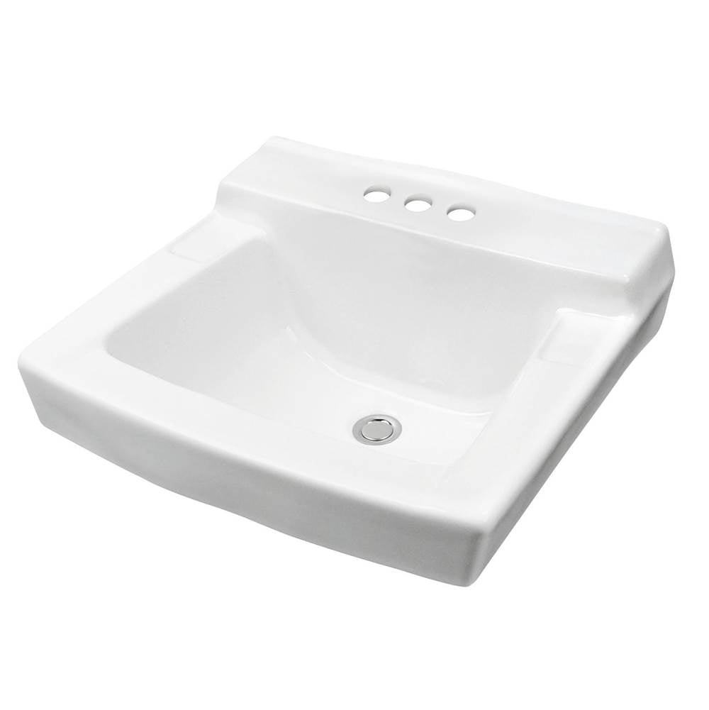 Gerber Plumbing - Hayes Wall Hung Lav 20x18 4''CC White - White