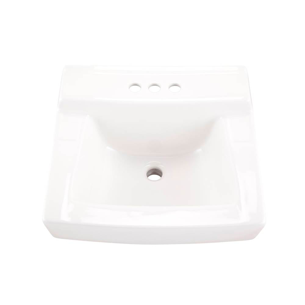 Hayes Wall Hung Lav 20x18 4''CC White