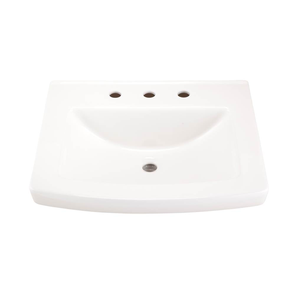 Burr Ridge 24'' Ped Top 8'' CC White