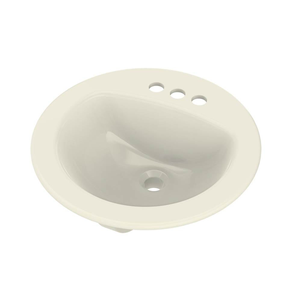 Gerber Plumbing - Maxwell S-Rim Lav 19''Round 4''CC in Trapezoid Carton Biscuit - Biscuit