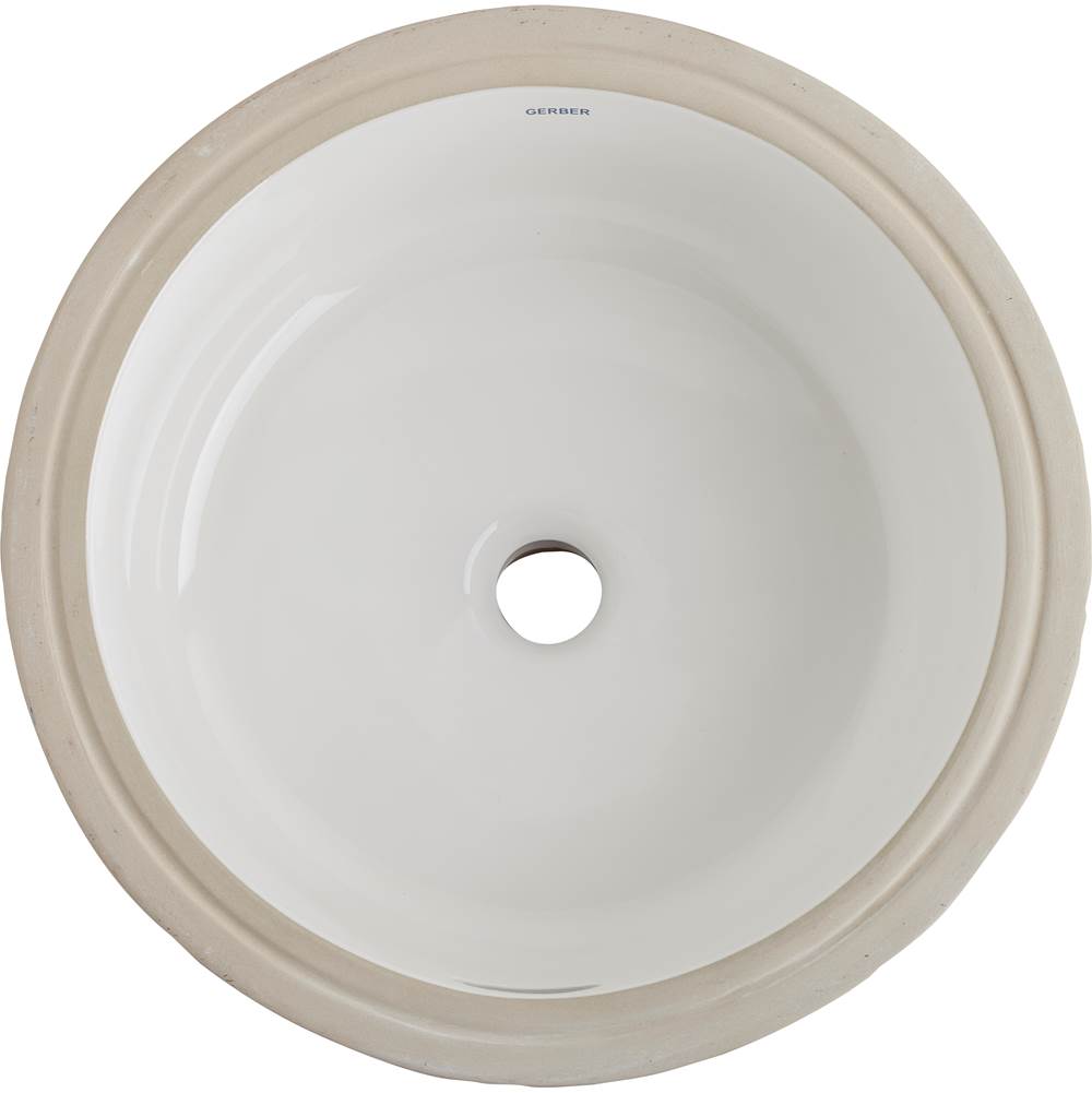 Luxoval Undercounter 16'' x 16'' Round Lav White