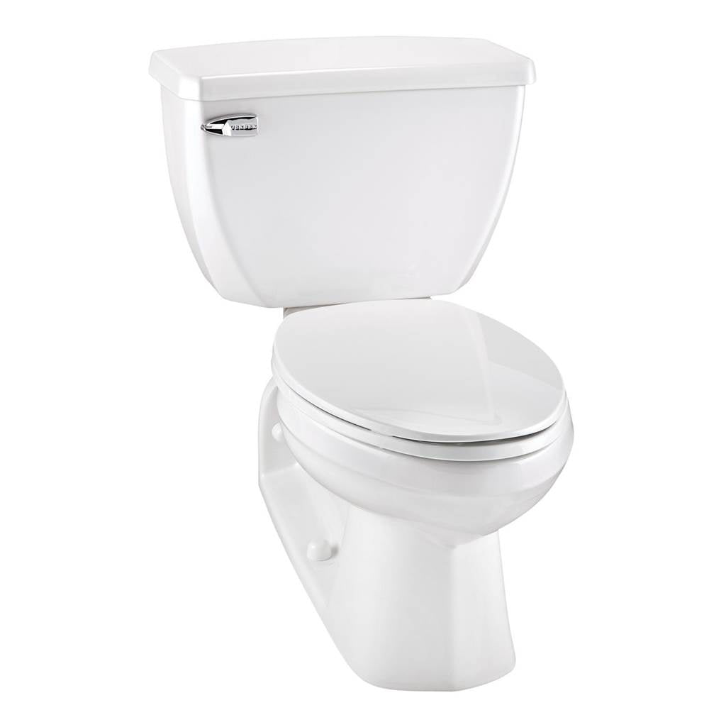 Ultra Flush 1.6gpf Floor Mount Back Outlet EL 12'' RI Combo: GUF21374 Bowl w/ G0028380 Tank White