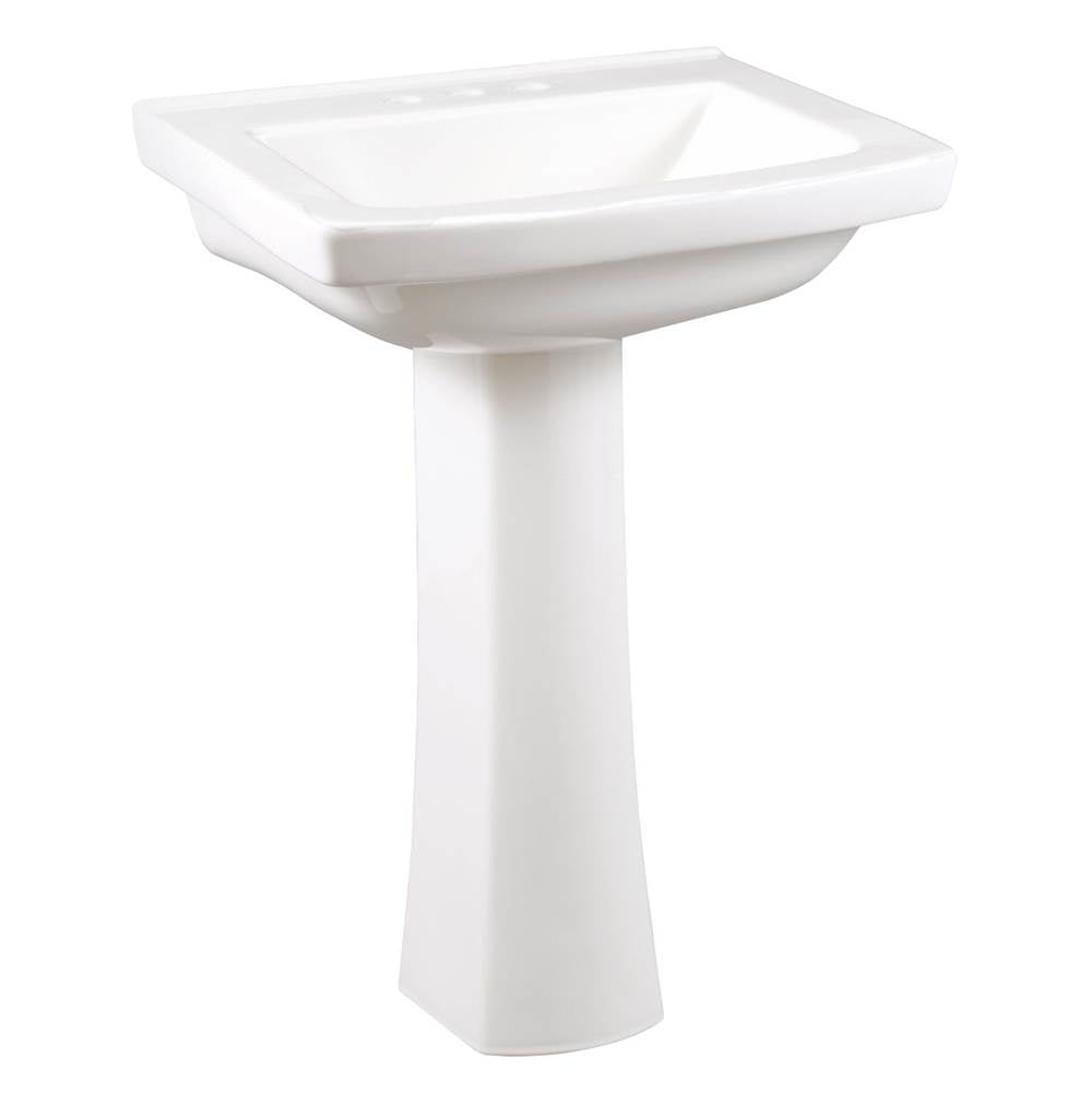 Burr Ridge Standard 4''CC Ped Lav Combo: G0012515 Lav w/ G0029848 Ped White
