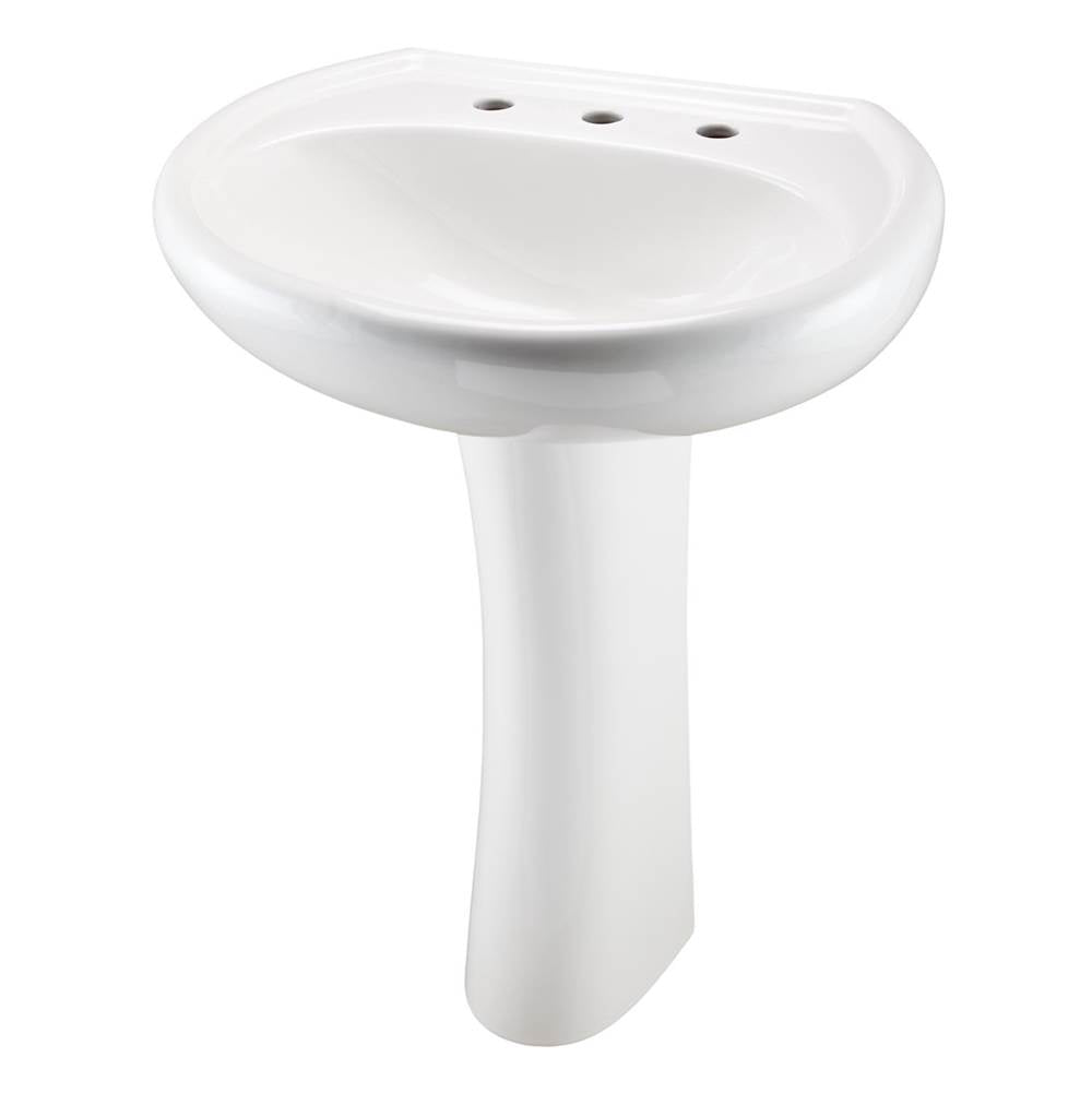 Gerber Plumbing - Maxwell Standard 8''CC Ped Lav Combo: G0012518 Lav w/ G0029842 Ped White - White