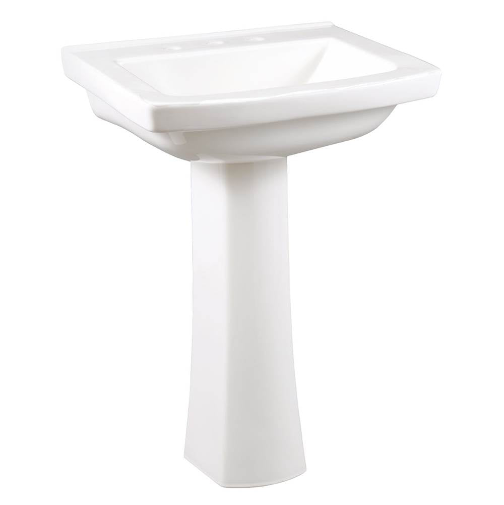 Burr Ridge Standard 8''CC Ped Lav Combo: G0012519 Lav w/ G0029848 Ped White