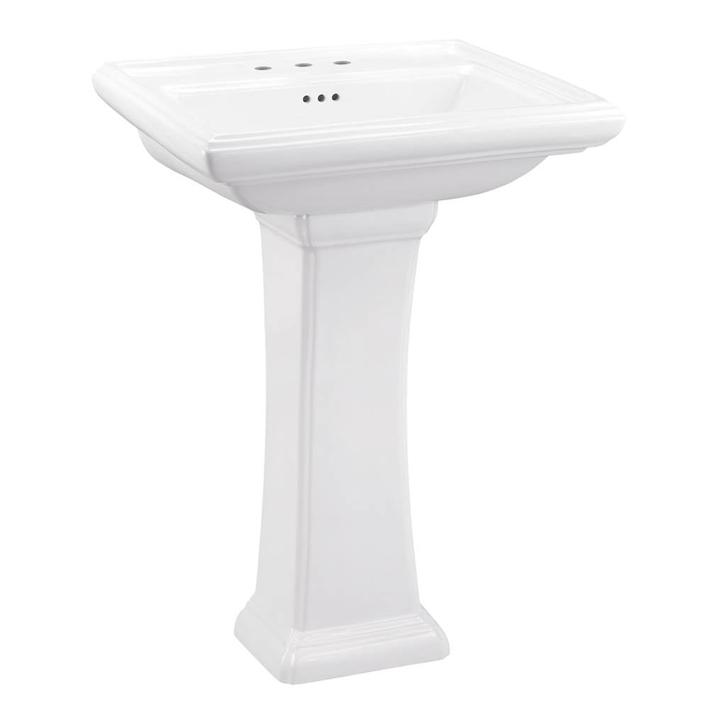 Logan Square Petite 8''CC Ped Lav Combo: G0012559 Lav w/ G0029847 Ped White