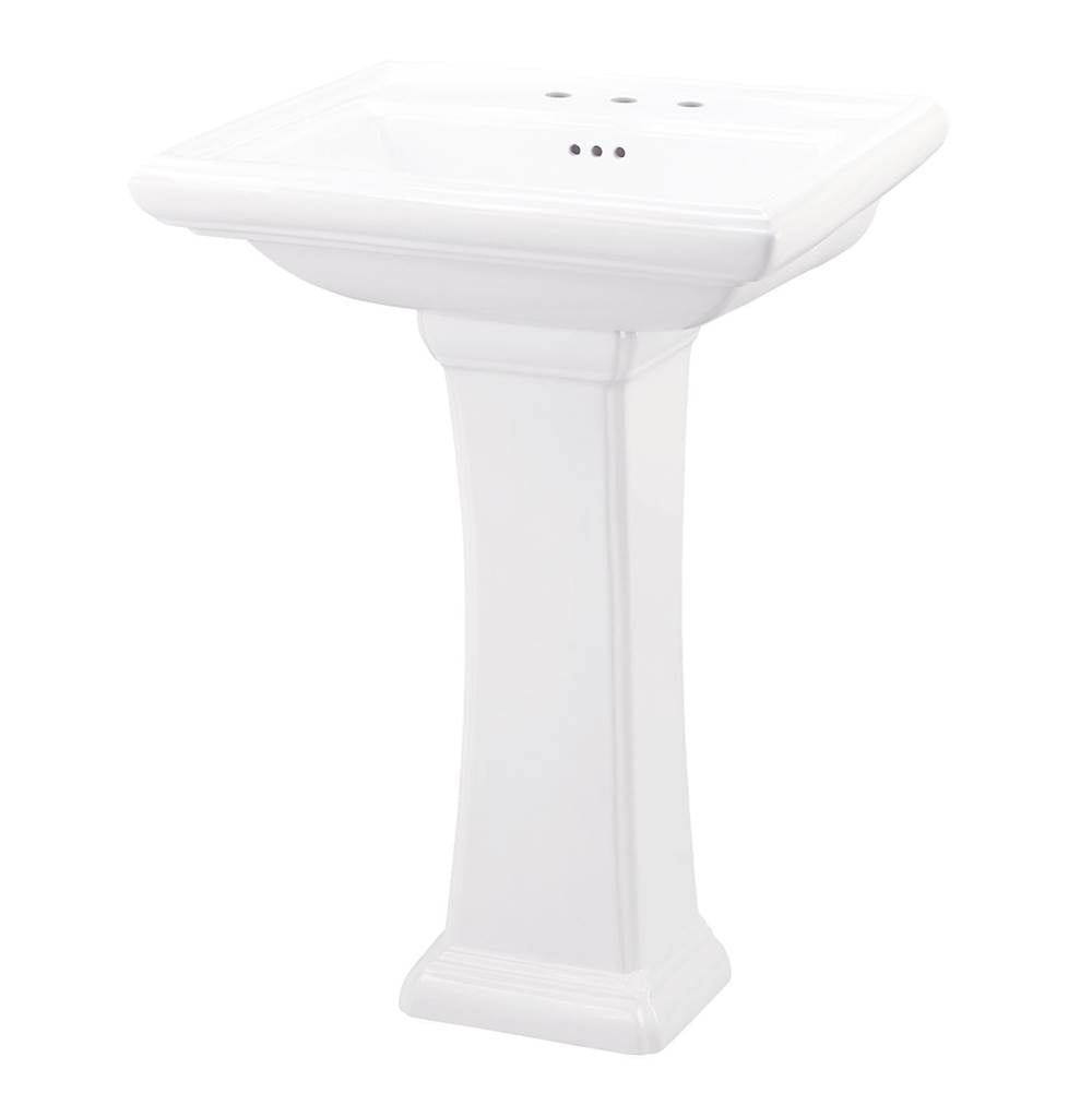 Gerber Plumbing - Logan Square Standard 8''CC Ped Lav Combo: G0012589 Lav w/ G0029847 Ped White - White