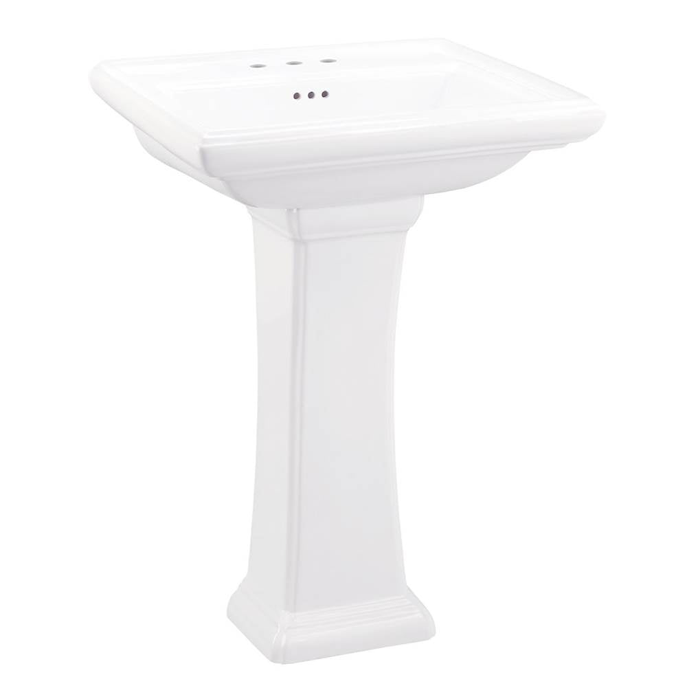 Logan Square Standard 8''CC Ped Lav Combo: G0012589 Lav w/ G0029847 Ped White