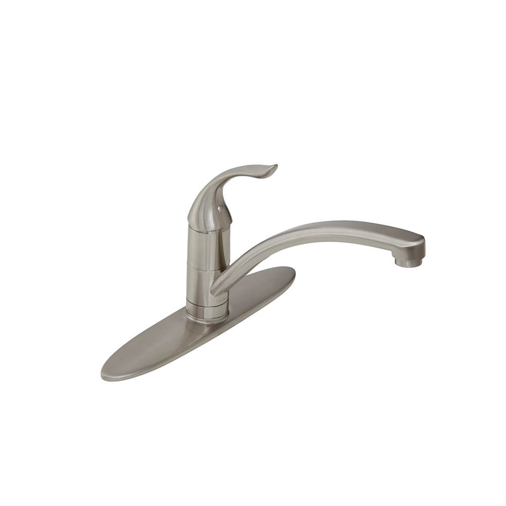 Gerber Plumbing - Viper 1H Kitchen Faucet w/out Spray & w/ Deck Plate 1.75gpm Stainless Steel - Stainless Steel