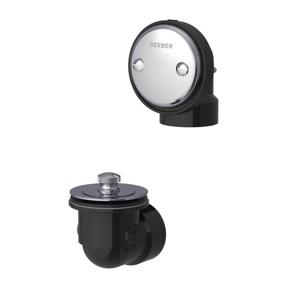 Gerber Plumbing - Gerber Classics Schedule 40 ABS Lift & Turn Drain Kit for Standard Tub Chrome - Chrome
