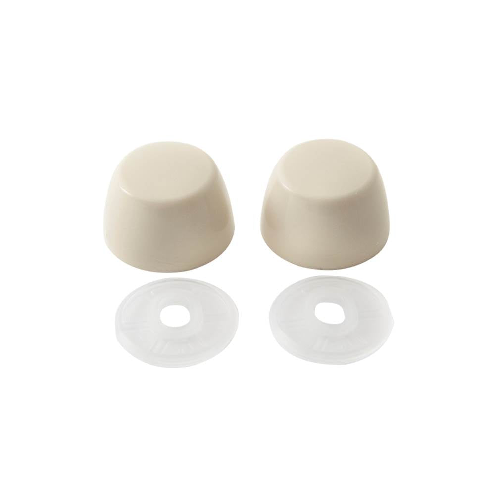 Gerber Plumbing - Bowl Bolt Caps & Washers for All Gerber Gravity Toilets Plastic (Bag of 2) Bone - Bone