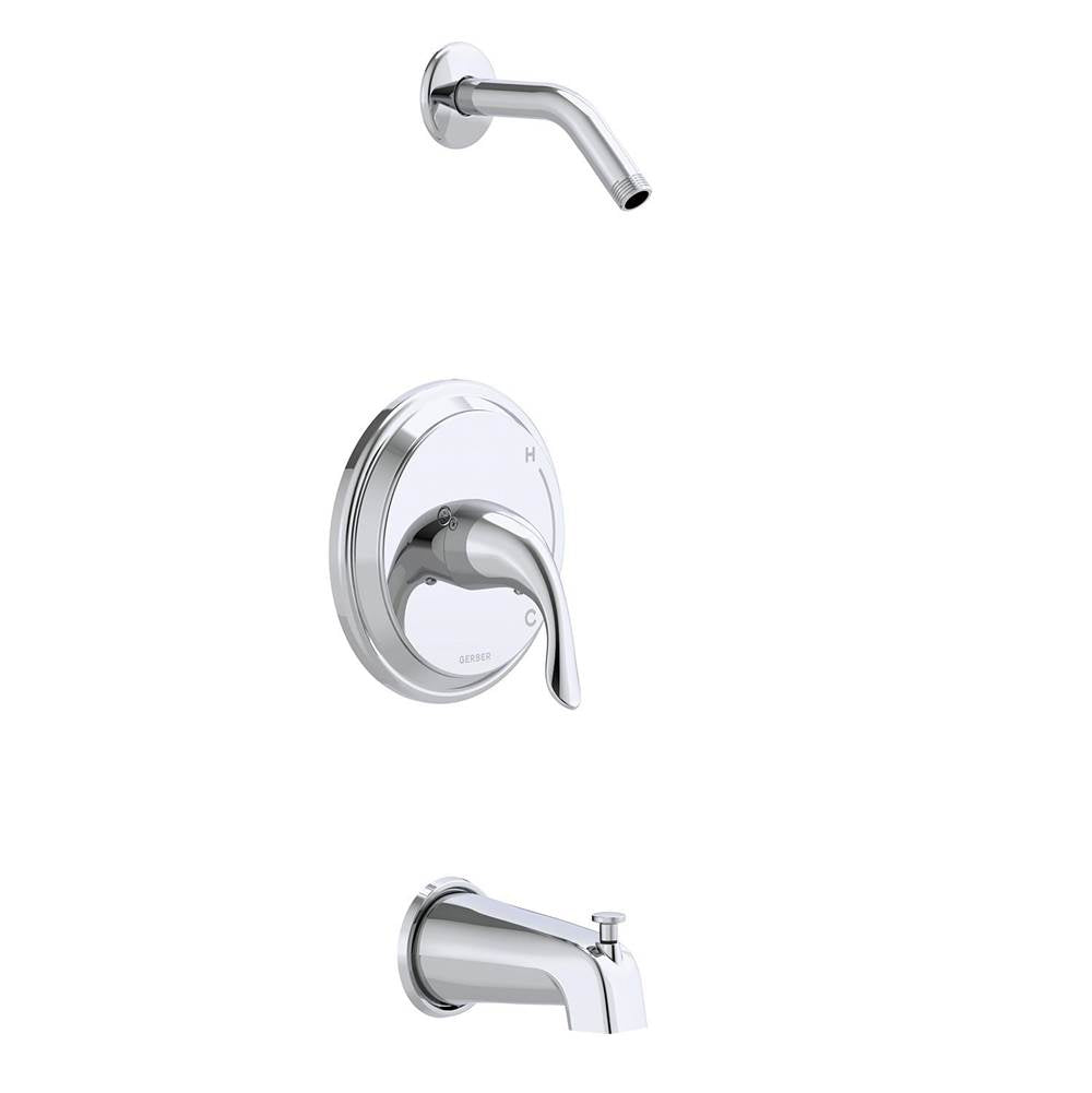 Viper 1H Tub & Shower Trim Kit & Treysta Cartridge w/Diverter on Spout Less Showerhead Chrome