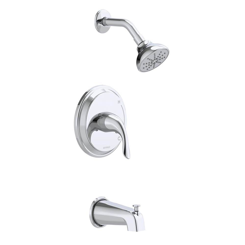 Gerber Plumbing - Viper 1H Tub & Shower Trim Kit & Treysta Cartridge 1.75gpm Chrome - Chrome