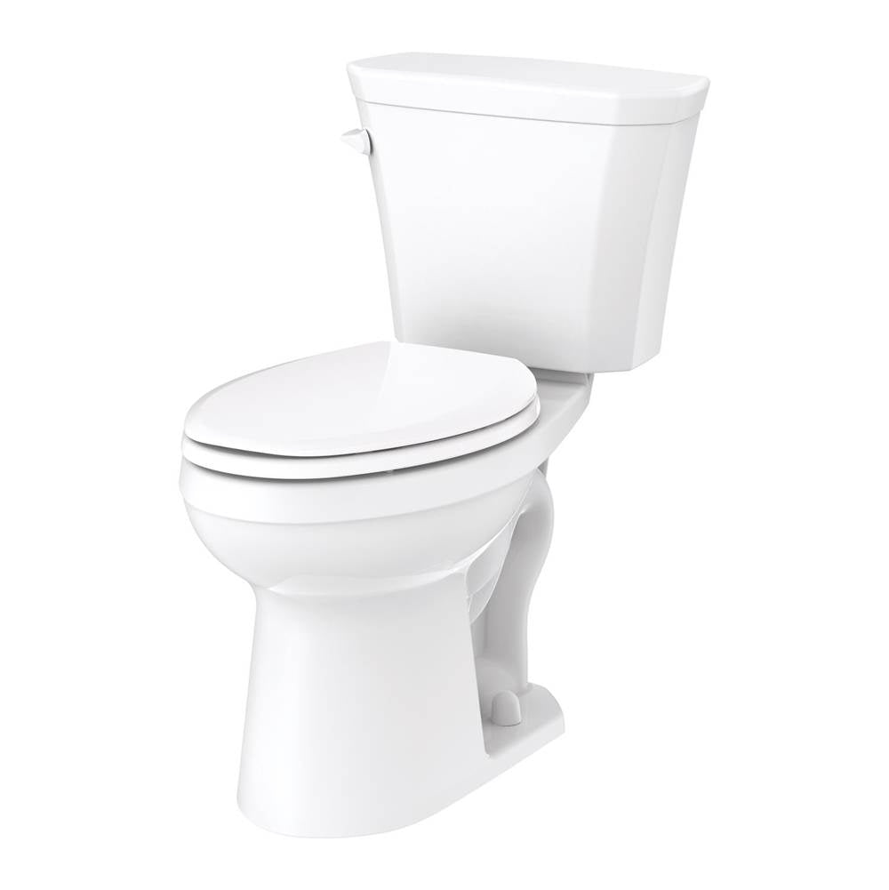 Gerber Plumbing - Viper 1.28gpf 10'' RI ADA EL Combo: GVP31528 Bowl w/ GWS38595 Tank White - White