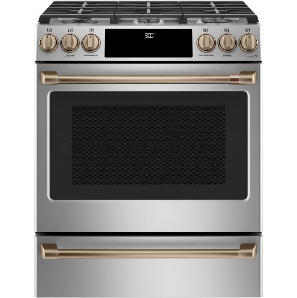 Front Control Gas Knobs and Handles - Brushed Bronze