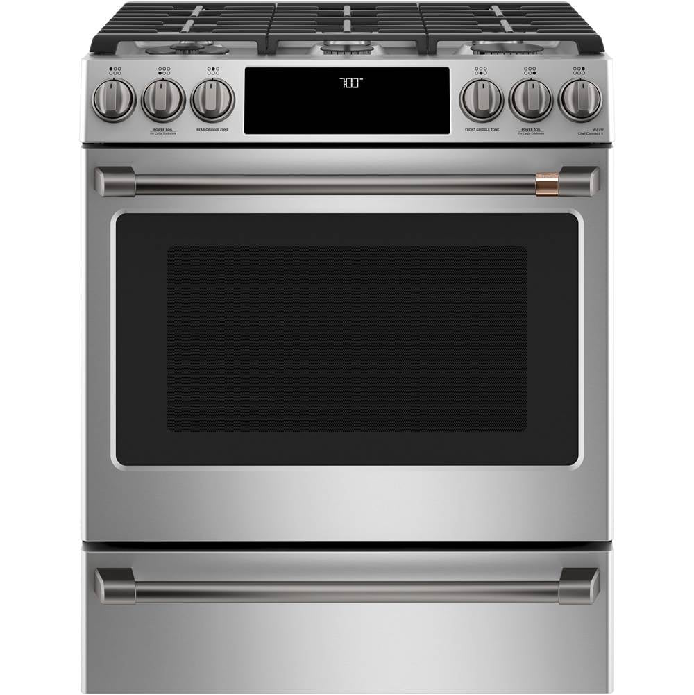 Front Control Gas Knobs and Handles - Brushed Black