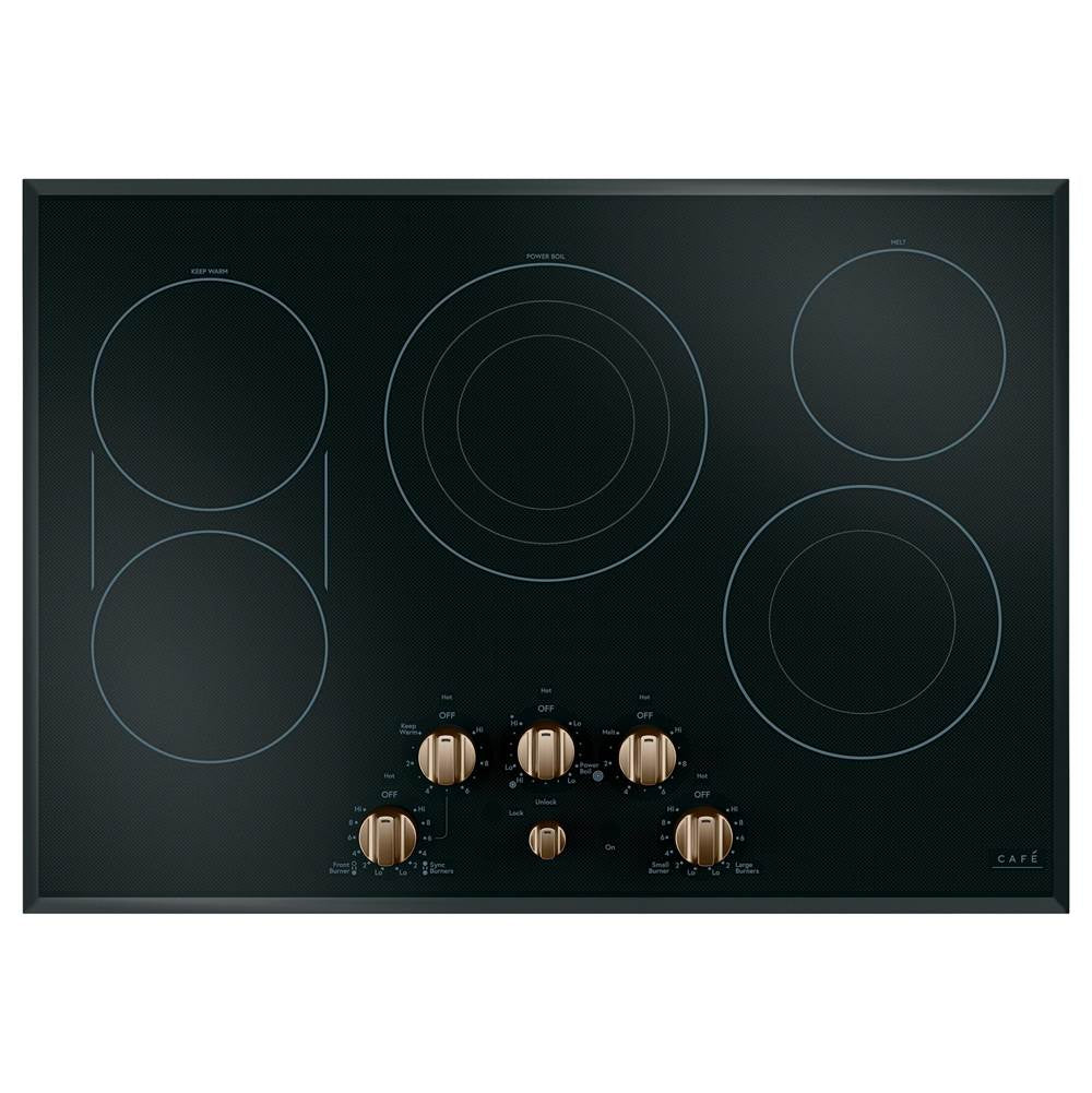 5 Electric Cooktop Knobs - Brushed Bronze
