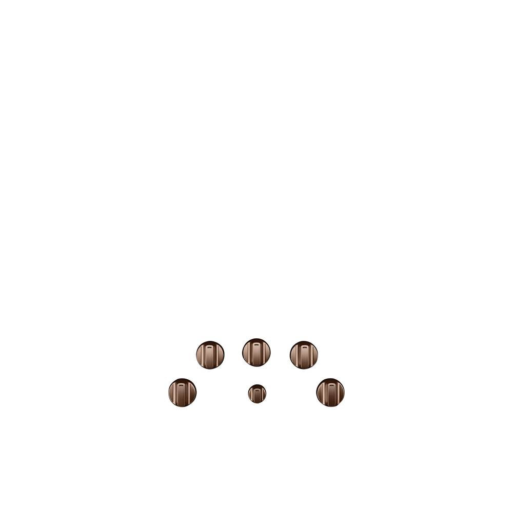 Cafe - 5 Electric Cooktop Knobs - Brushed Copper