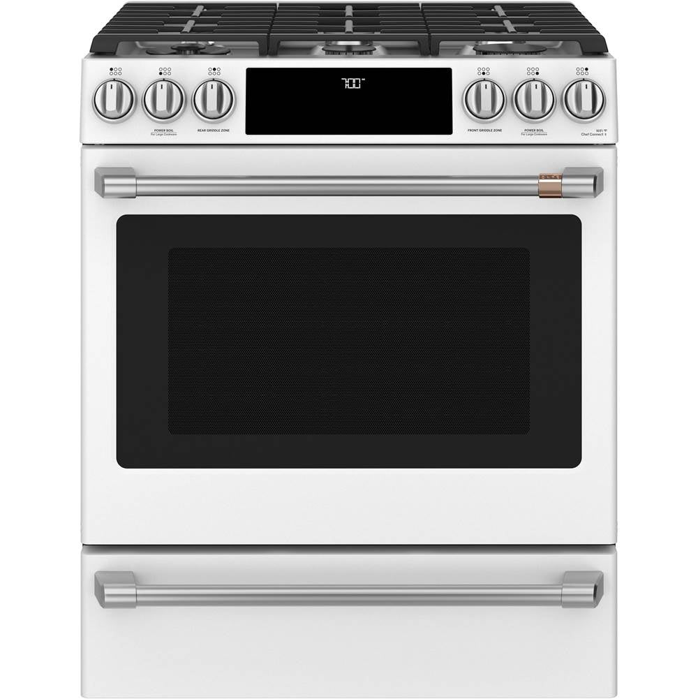 Front Control Gas Knobs and Handles - Brushed Stainless