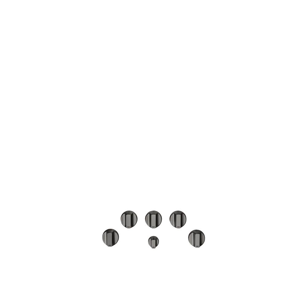 Cafe - 5 Gas Cooktop Knobs - Brushed Black