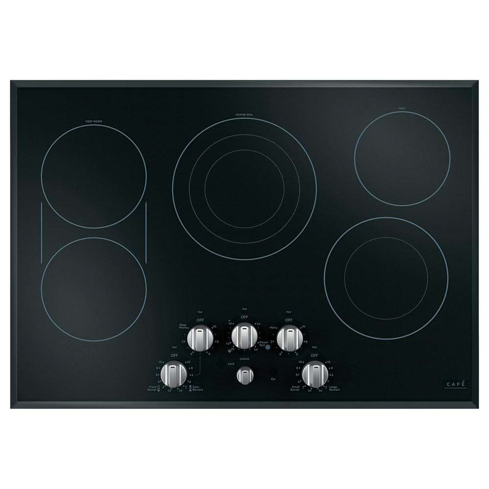 5 Electric Cooktop Knobs - Brushed Stainless