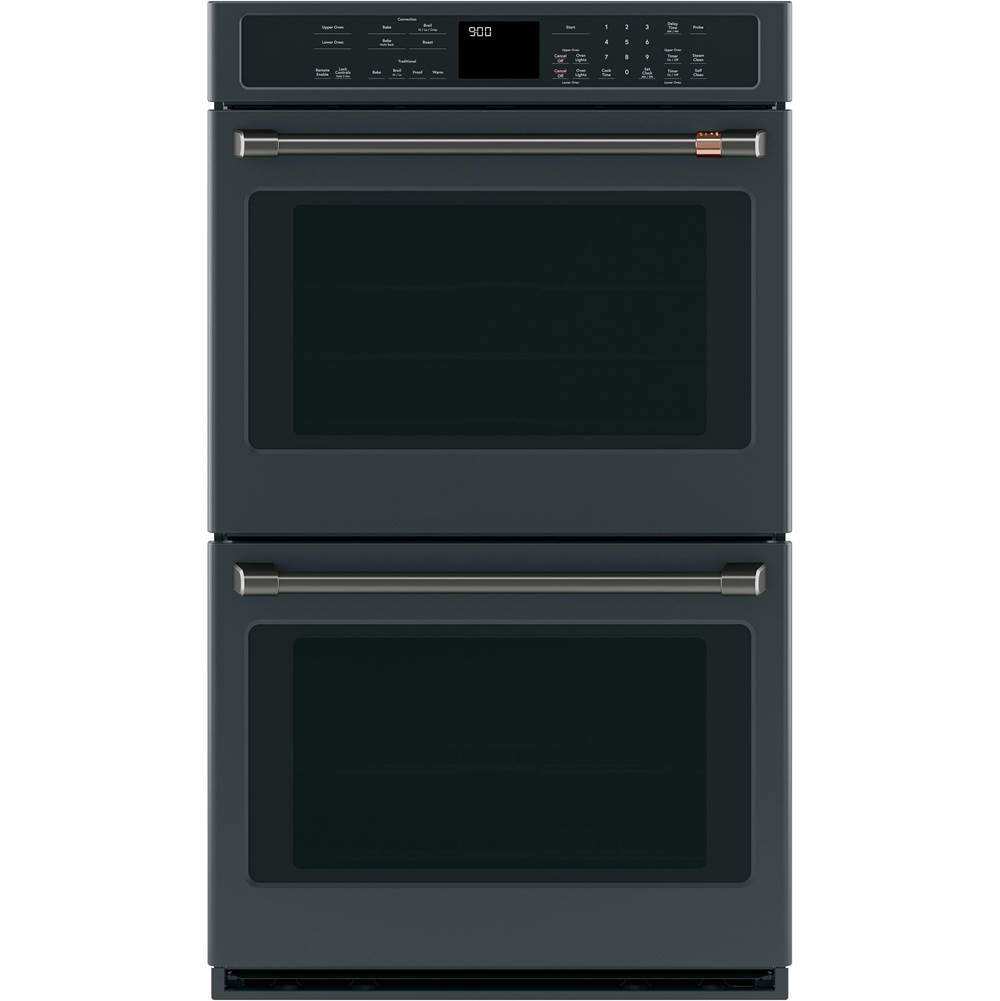 2 - 30 Double Wall Oven Handles - Brushed Black