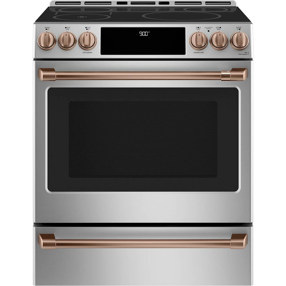 Front Control Induction Knobs and Handles - Brushed Copper