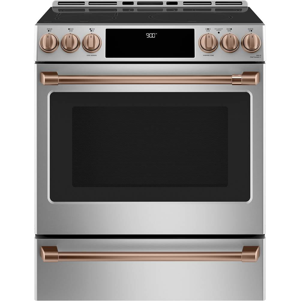 Front Control Induction Knobs and Handles - Brushed Copper