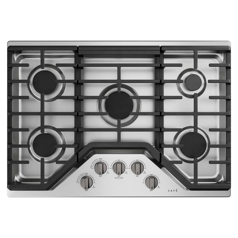 5 Gas Cooktop Knobs - Brushed Black