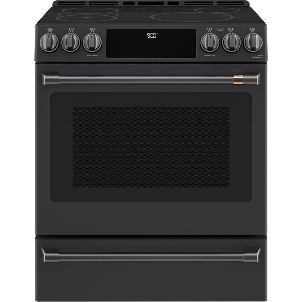 Front Control Induction Knobs and Handles - Brushed Black