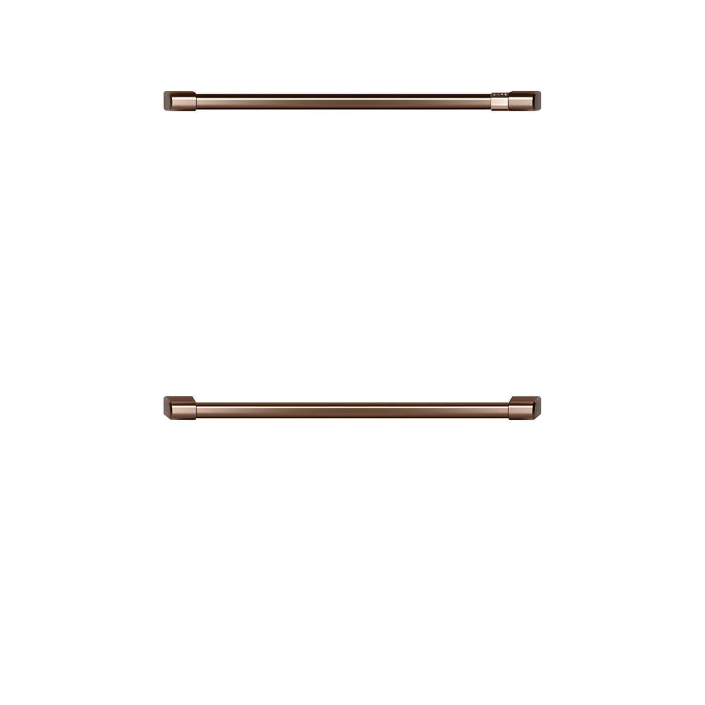 Cafe - 2 - 30 Double Wall Oven Handles - Brushed Copper